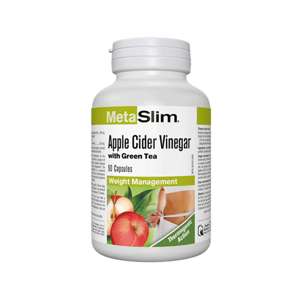 Webber Naturals MetaSlim Apple Cider Vinegar with Green Tea - 90 Capsules