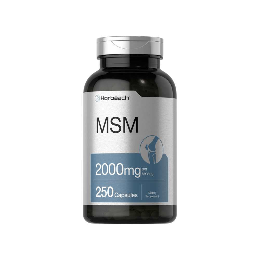 Horbäach Msm Supplement 2000mg per Serving | 250 Capsules