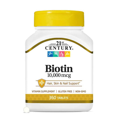 21st Century Biotin 10,000 Mcg 360 Tablets