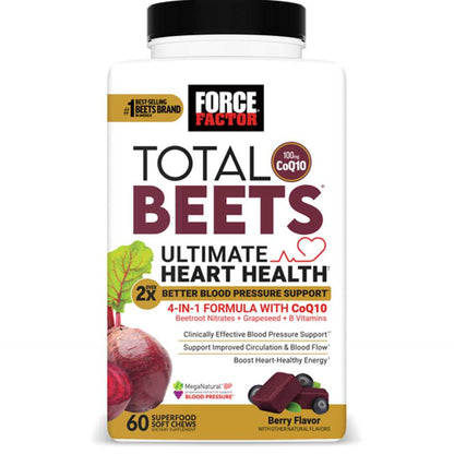Force Factor Total Beets Ultimate Heart Health Berry – 60 Soft Chews
