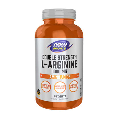 Now Sports L-Arginine 1000 Mg – Double Strength Nitric Oxide Precursor – Muscle Performance Support – 60 Tablets