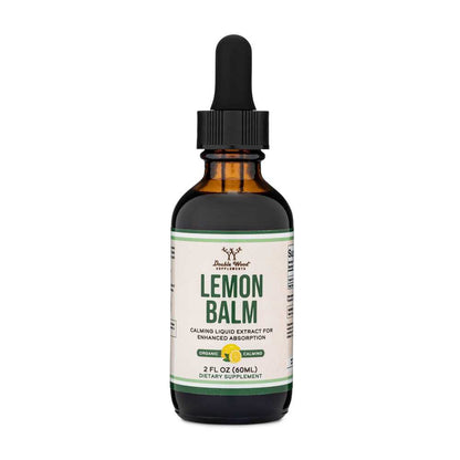 Double Wood Lemon Balm Liquid – 2 Fl Oz Calming Herbal Extract for Relaxation & Mood Support