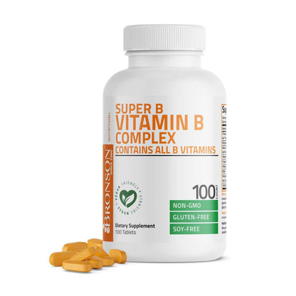 Bronson Vitamins Super Vitamin B Complex 100 Tabs