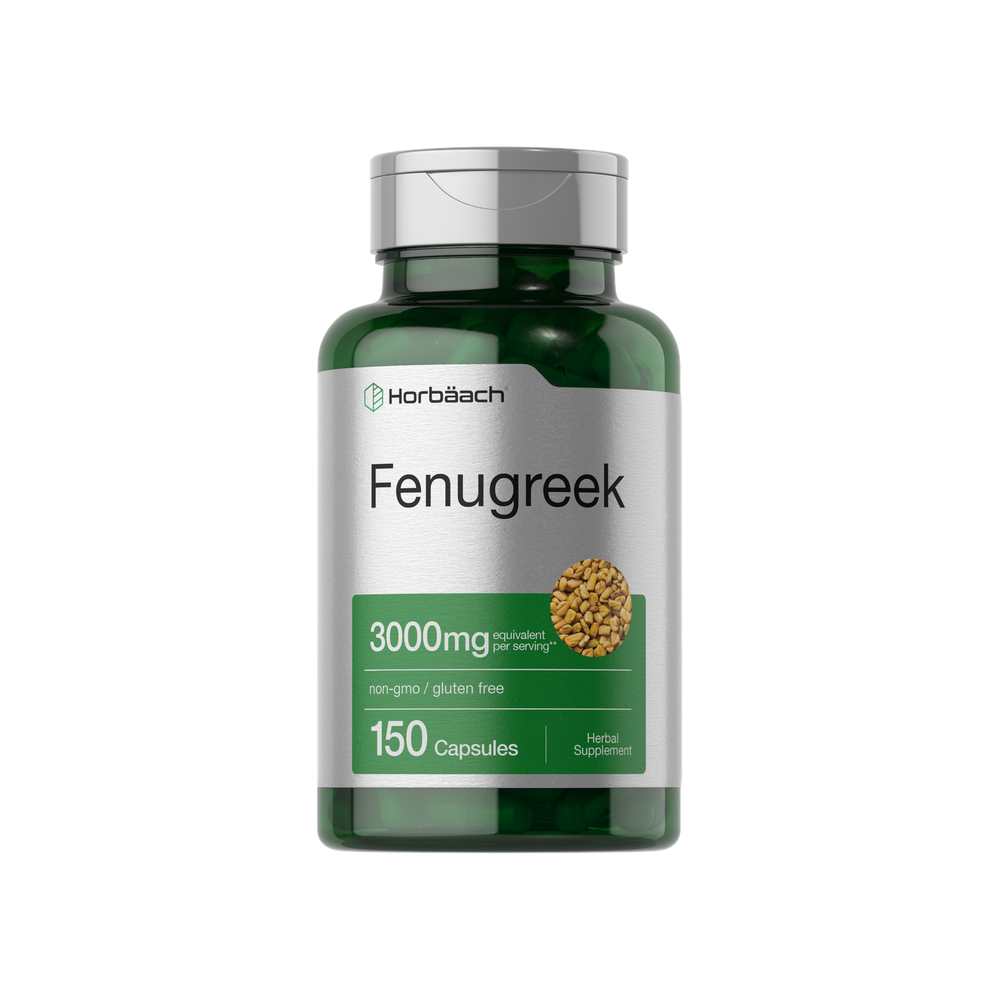 Horbäach Fenugreek 3000mg per Serving | 150 Capsules