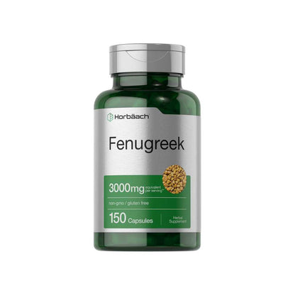 Horbäach Fenugreek 3000mg per Serving | 150 Capsules