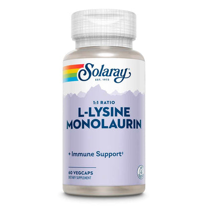 Solaray L-Lysine Monolaurin 1:1 Ratio 60 Caps