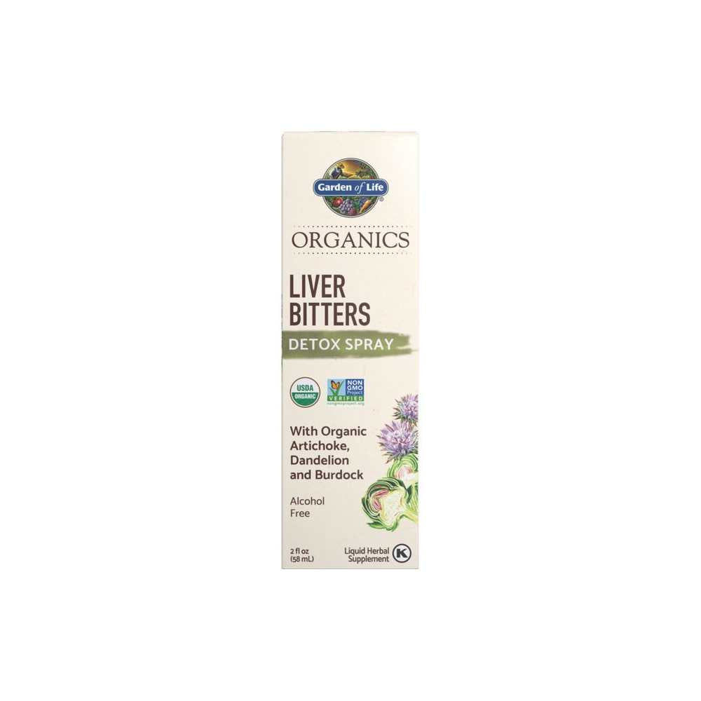 Garden of Life Organics Liver Bitters Detox Spray 2 Fl Oz (58 Ml) Liquid