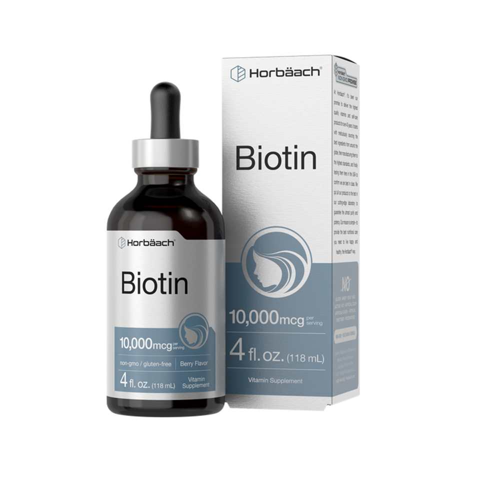 Horbäach Biotin Drops 10000mcg | 4oz Liquid