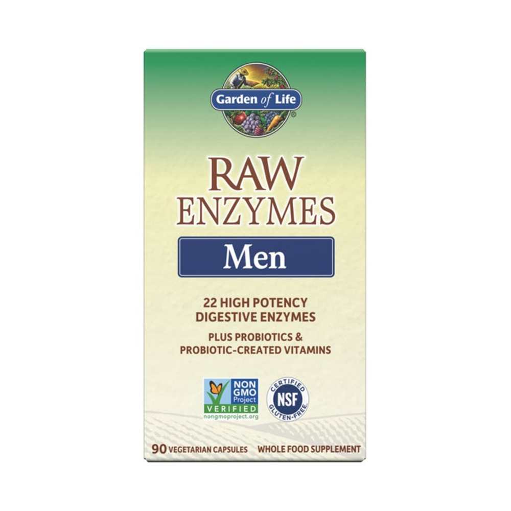 Garden of Life Raw Enzymes Men Digestive Health 90 Capsules
