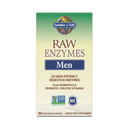 Garden of Life Raw Enzymes Men Digestive Health 90 Capsules