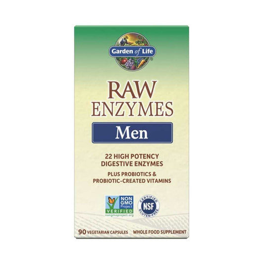 Garden of Life Raw Enzymes Men Digestive Health 90 Capsules