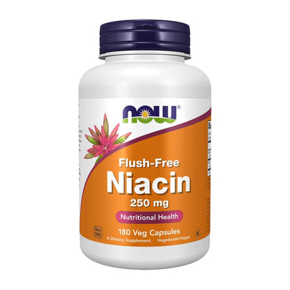 Now Foods Flush-Free Niacin 250mg – Supports Energy & Cholesterol – 90 Veg Capsules