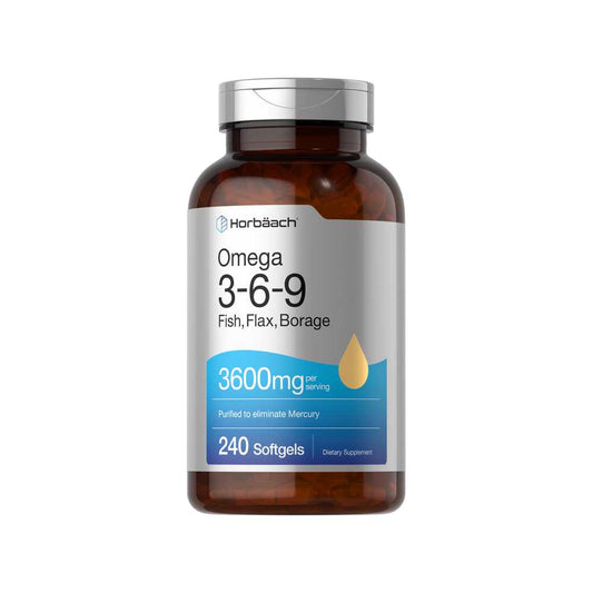 Horbäach Fish Oil Omega 3-6-9 3600mg per Serving | 240 Softgels