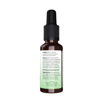 Now Foods Tamanu Oil – 100% Pure & Certified Organic – Skin Rejuvenating Oil – 30 M L