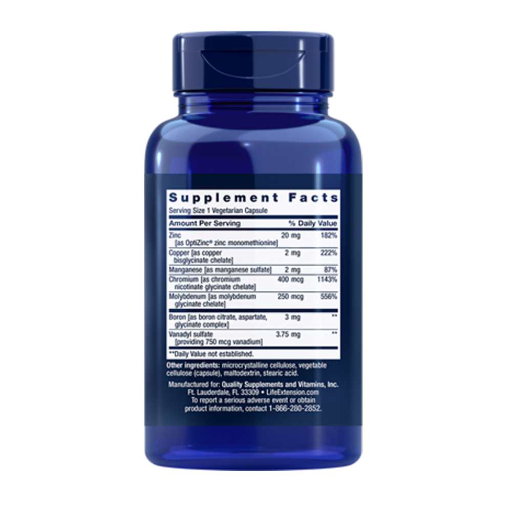 Life Extension only Trace Minerals 90 Vegetarian Capsules