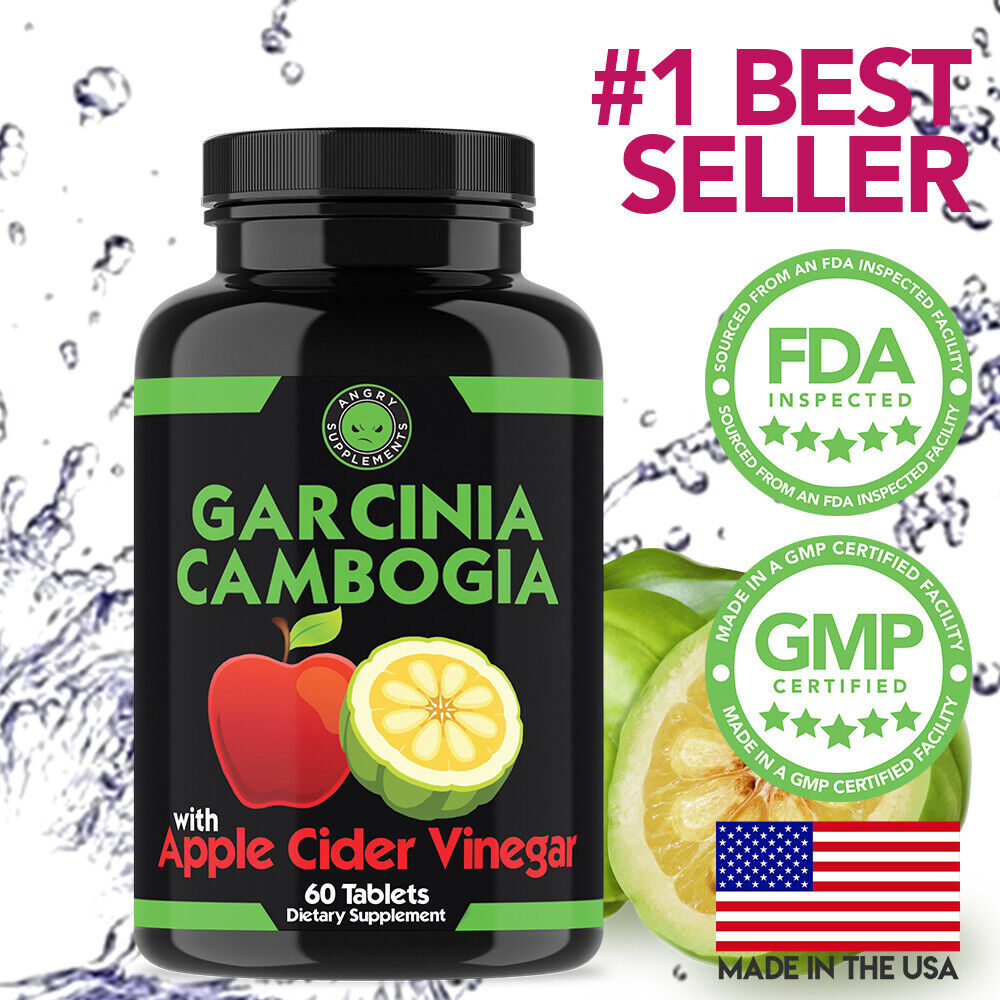 Angry Supplements Garcinia Cambogia with Apple Cider Vinegar - 60 Tablets ( Ultra WeightLoss Combo)