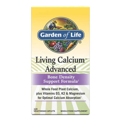 Garden of Life Living Calcium Advanced Bone Density Support Formula 120 Caplets