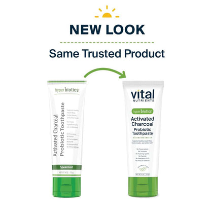 Vital Nutrients Hyperbiotics Activated Charcoal Probiotic Toothpaste 113g