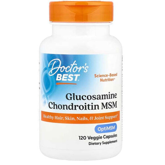 Doctor's Best Glucosamine Chondroitin Msm with Opti Msm, 120 Veggie Caps