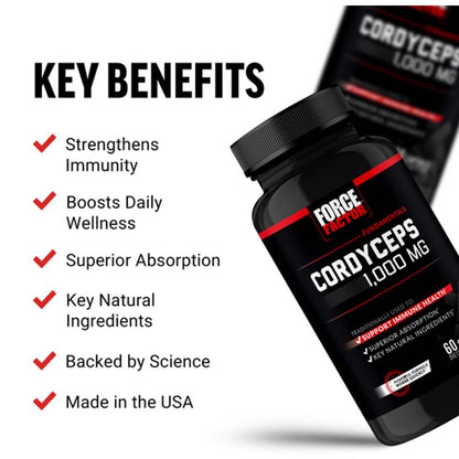 Force Factor Cordyceps – 60 Capsules