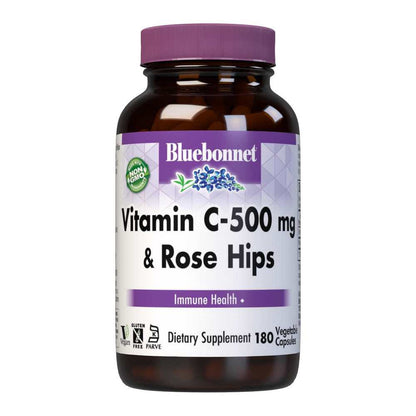 Bluebonnet Nutrition Vitamin C-500 Mg & Rose Hips 180 Caps
