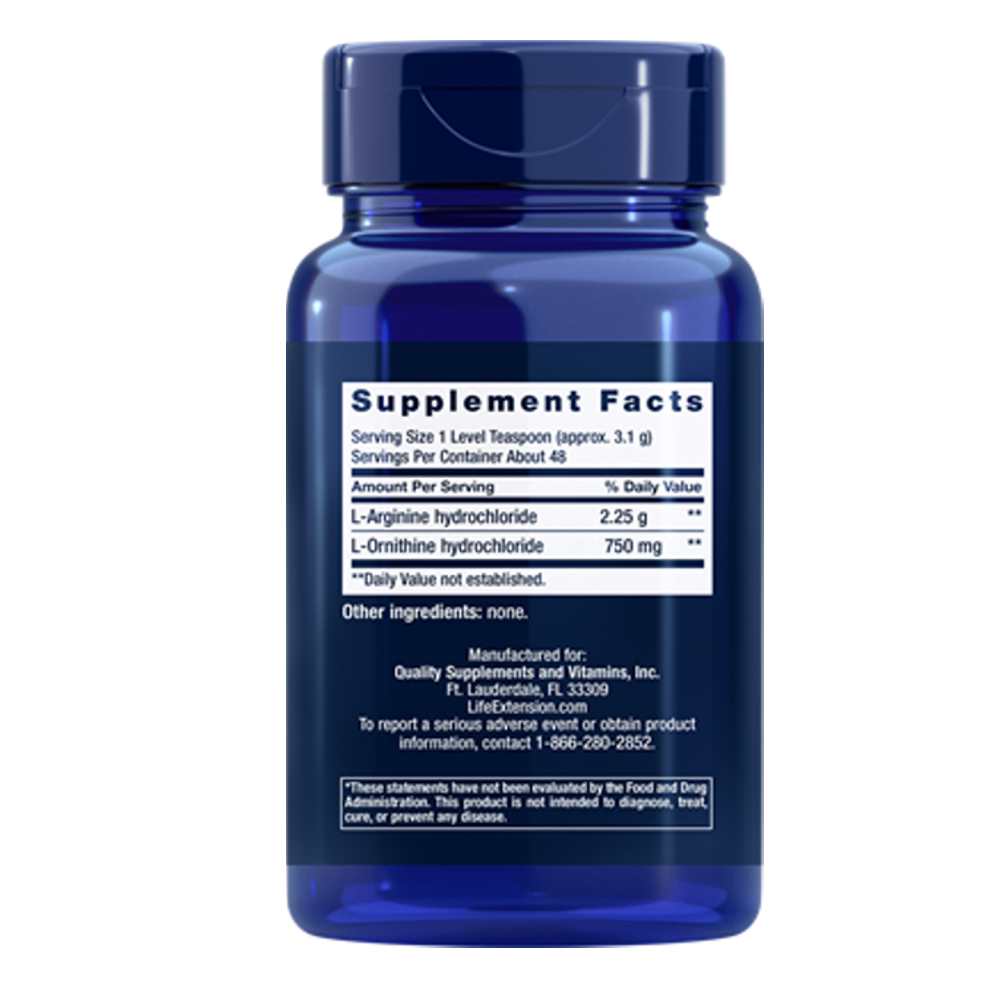 Life Extension Arginine Ornithine – 150g Powder