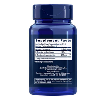 Life Extension Arginine Ornithine – 150g Powder