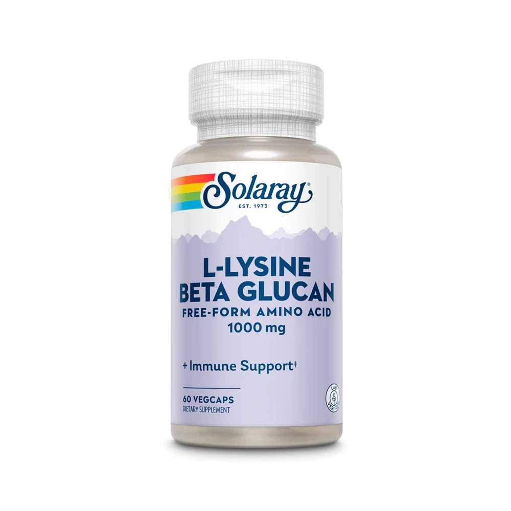 Solaray L-Lysine with Beta Glucan 1000mg 60 Caps