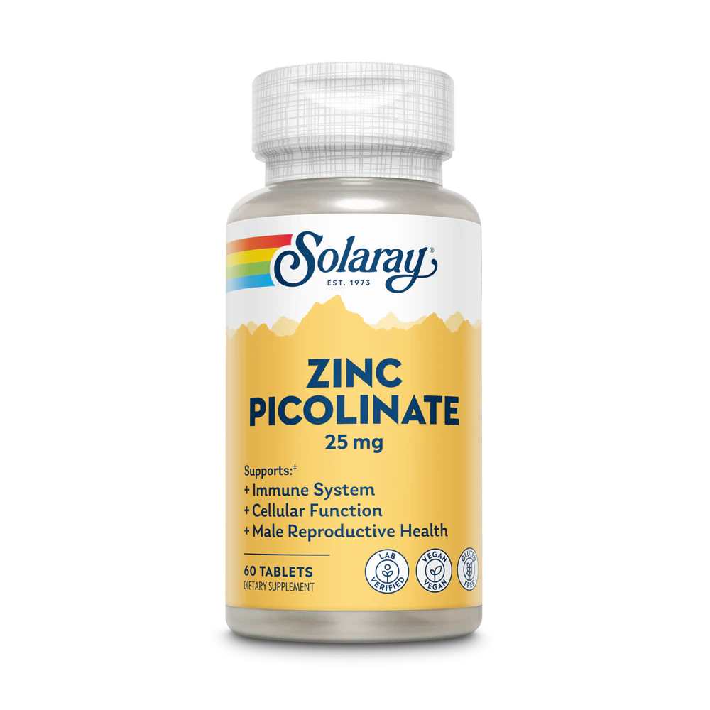 Solaray Zinc Picolinate 60 Tabs