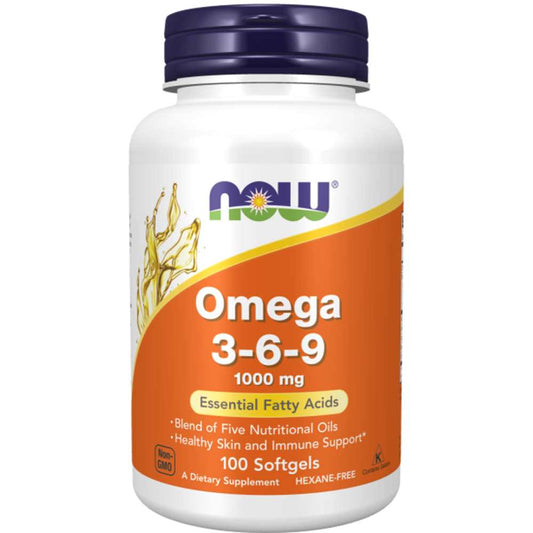 Now Foods Omega 3-6-9 – Nutritional Oil Blend for Healthy Skin & Immunity | Hexane-Free