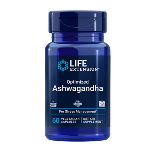 Life Extension Optimized Ashwagandha 60 Vegetarian Capsules