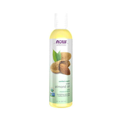 Now Foods Sweet Almond Oil – 100% Pure & Certified Organic – Nourishing Skin & Hair Oil – 237 M L