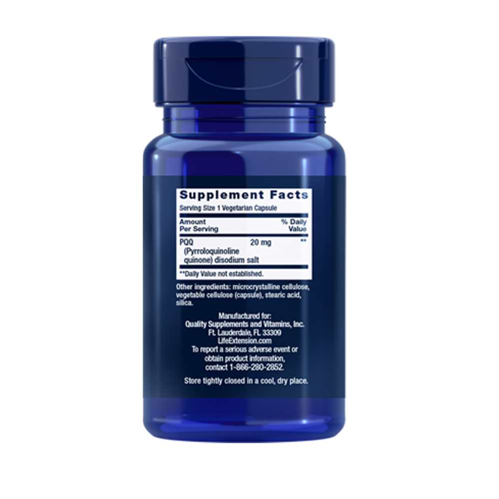 Life Extension Pqq Pyrroloquinoline Quinone 20 Mg, 30 Vegetarian Capsules