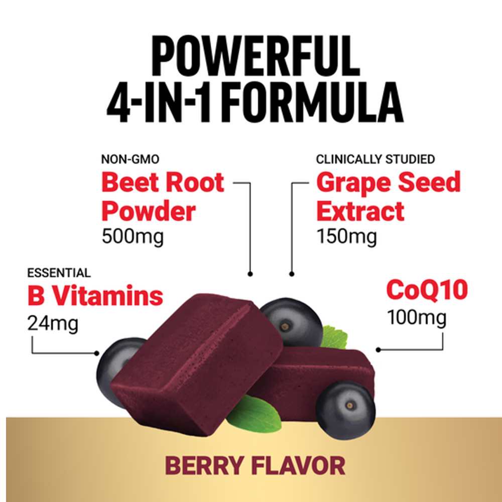 Force Factor Total Beets Ultimate Heart Health Berry – 60 Soft Chews