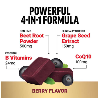 Force Factor Total Beets Ultimate Heart Health Berry – 60 Soft Chews