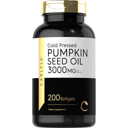 Carlyle Nutritionals Pumpkin Seed Oil Cold Pressed 3000mg per serving | 200 Softgels