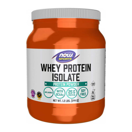 Now Sports Whey Protein Isolate – Unflavored Powder – Pure 25g Protein per Serving – Muscle Recovery & Strength – 544g