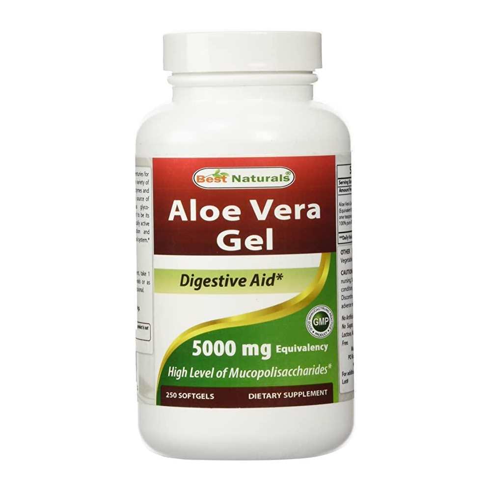 Best Naturals Aloe Vera Gel 5000 mg 250 Softgels