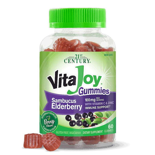 21st Century Vita Joy® Sambucus Elderberry 100 Mg with Vitamin C & Zinc 60 Gummies