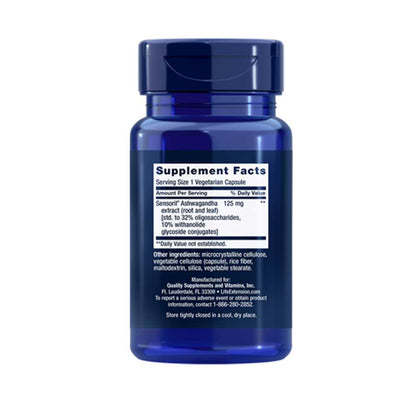 Life Extension Optimized Ashwagandha 60 Vegetarian Capsules