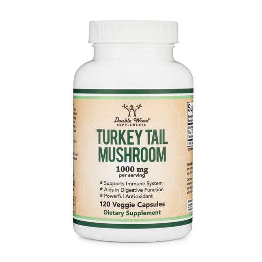 Double Wood Turkey Tail Mushroom 1000 Mg – 120 Veggie Capsules