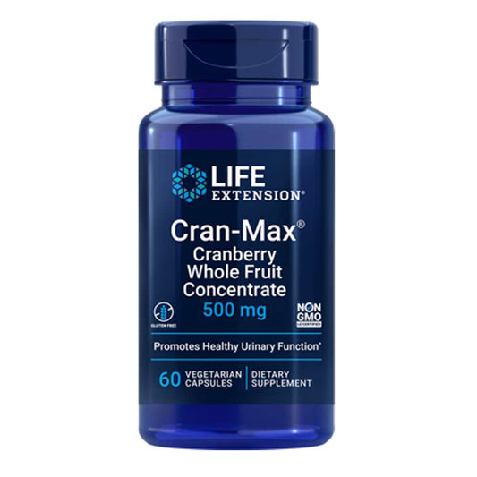 Life Extension Cran-Max® Cranberry Whole Fruit Concentrate 500 Mg – 60 Vegetarian Capsules