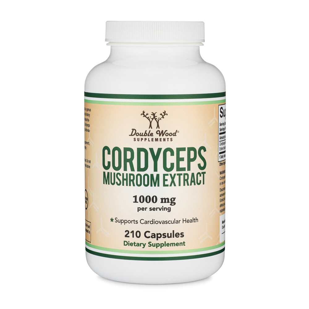 Double Wood Cordyceps Mushroom Extract – 1000 Mg – 210 Capsules