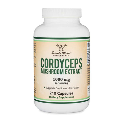 Double Wood Cordyceps Mushroom Extract – 1000 Mg – 210 Capsules