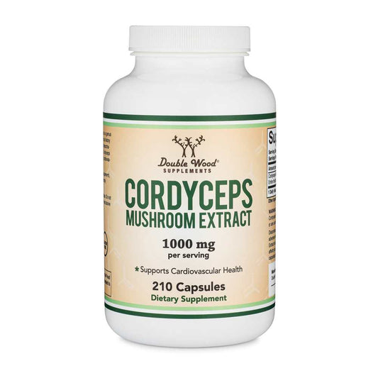Double Wood Cordyceps Mushroom Extract – 1000 Mg – 210 Capsules