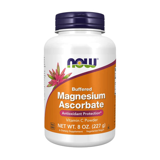 Now Foods Magnesium Ascorbate Powder – Buffered Vitamin C for Immune & Antioxidant Support – 8 Oz