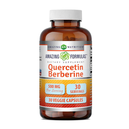Amazing Formulas Quercetin Berberine 500 Mg per Serving 30 Veggie Capsules