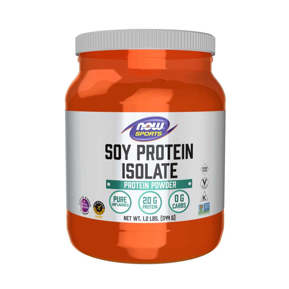 Now Sports Soy Protein Isolate, Unflavored Powder – Pure Plant-Based Protein – 544 G