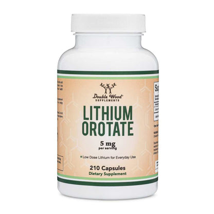 Double Wood Lithium Orotate – 5mg – 210 Capsules