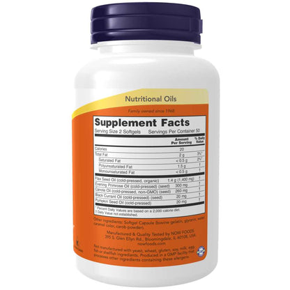 Now Foods Omega 3-6-9 – Nutritional Oil Blend for Healthy Skin & Immunity | Hexane-Free